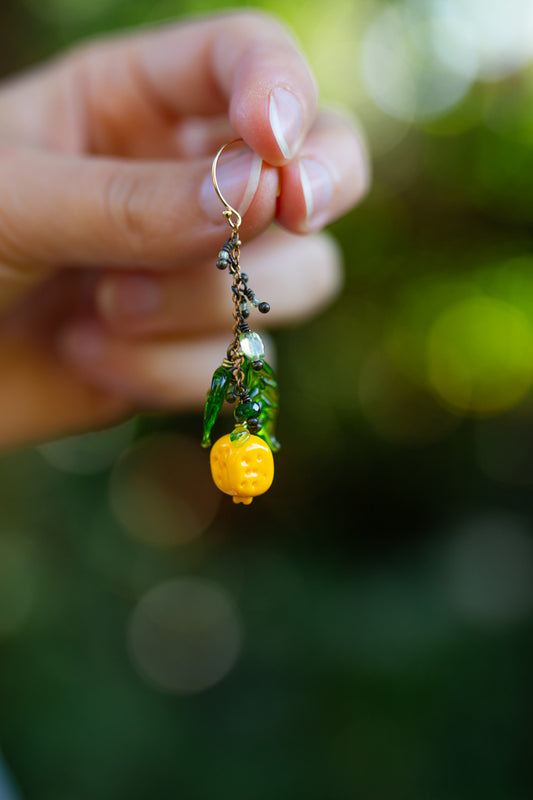 Boucle unique "Citron cubique"